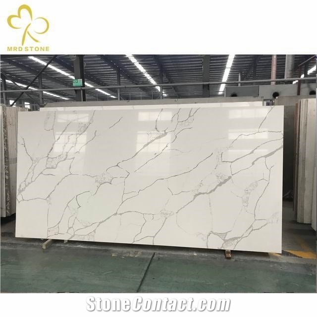Factory Direct Sales Artificial Calacatta White Quartz Stone