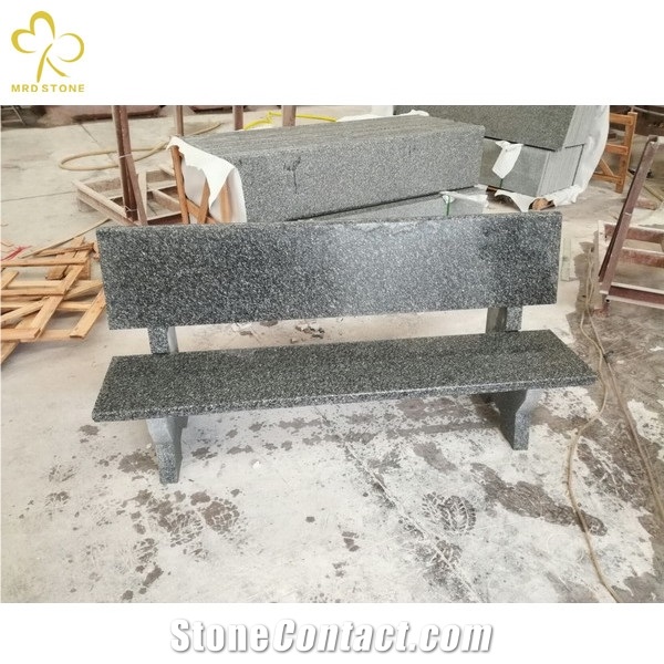 Olive Green, Absolute Black Granite Monument Bench