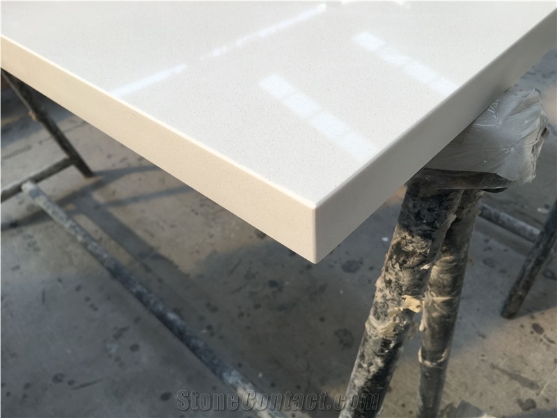 Artificial Stone Countertop Pure White Quartz For Kitchen