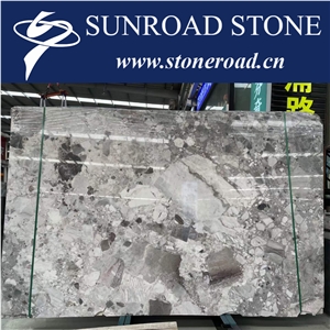 Pandora White Marble Natural Terrazzo Grey Marble