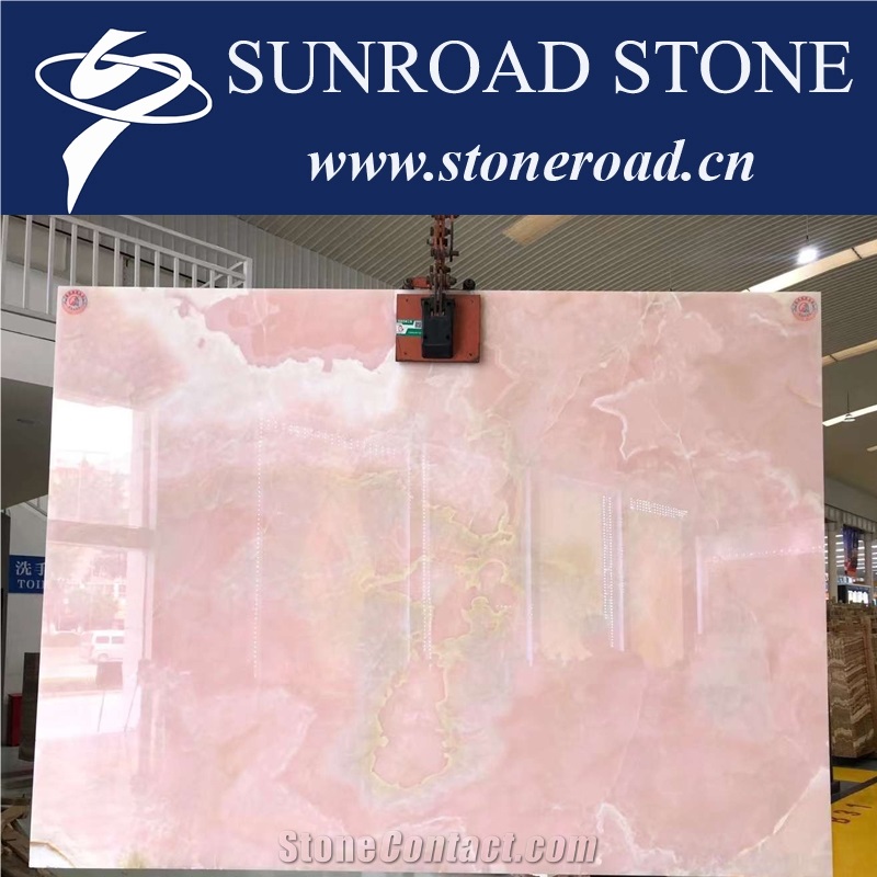 Special Offer Luxury  Pink Onyx Slab Tile Villa Decoration