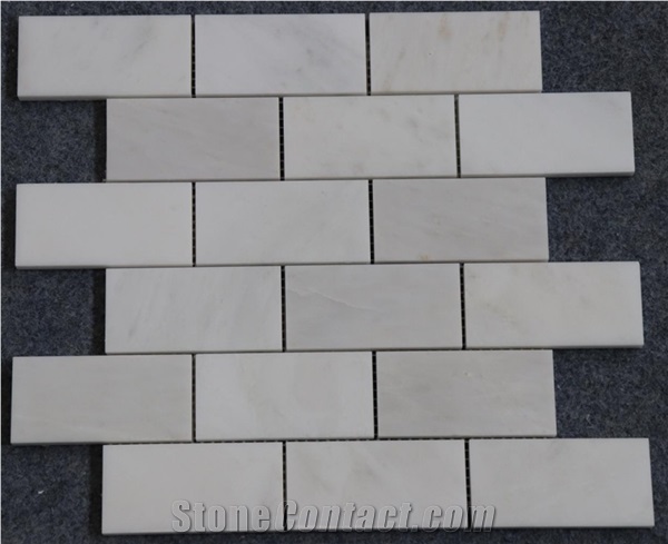 White Marble Carrara Polished Bathroom Mosaic Kitchen Tile