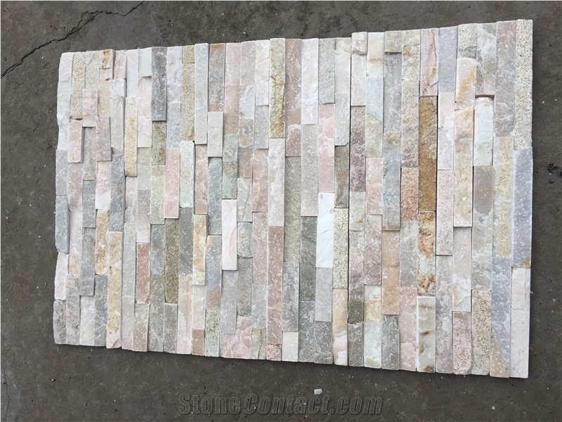 P014 Quartzite Wall Cladding Panels,Wall Cladding Veneer,Exposed Wall Stone, Ledge Stone