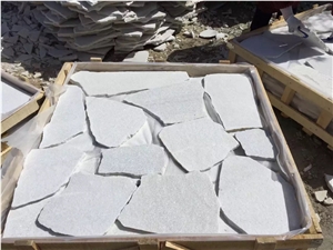 White Marble Crazy Pattern Flagstone Pavers