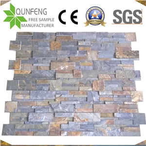 China Multicolor Stone Panel Cultural Slate Wall Cladding