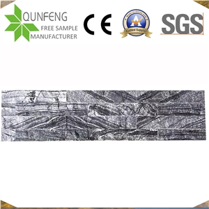China Natural Black Split Marble Stacked Stone Panels