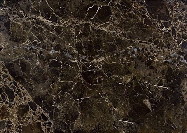 Dark Emperador China Marble Slabs Exquisite Superb