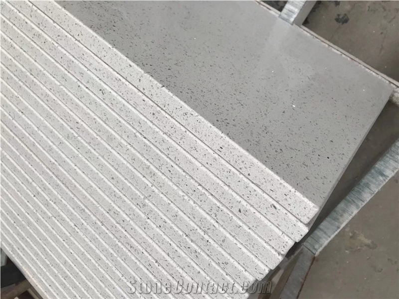 Ocean Foam  Pure White Sparkle Quartz Engineered Stone Slab