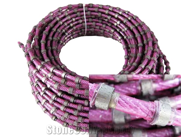 Diamond Wire Saw Rope For Marble Block Quarrying Dressing 11Mm
