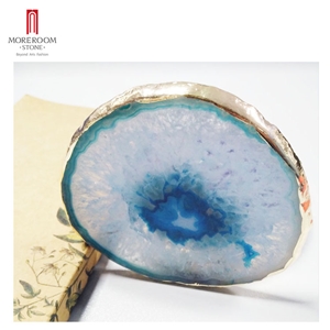Blue Onyx Lap Tray Marble Tray For Perfume/Food/Coffee