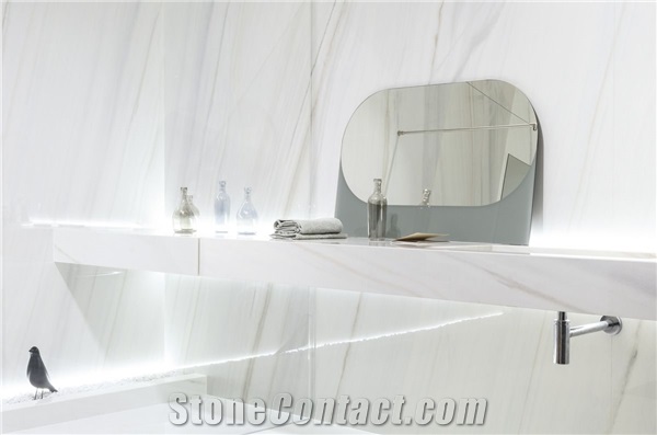 Decoration White Marble Stone Bathroom Countertop