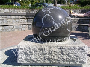 Large Granite Fountain Ball, Garden Water Feature