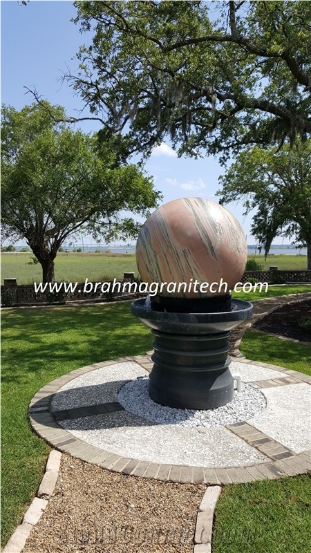 Large Granite Fountain Ball, Garden Water Feature