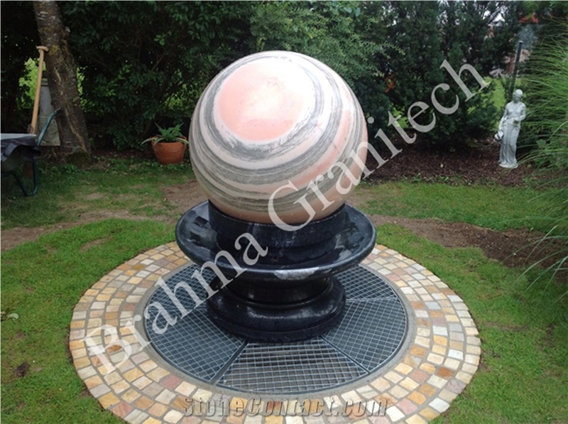 Large Granite Fountain Ball, Garden Water Feature