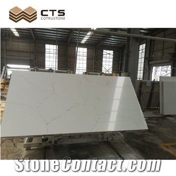Artificial Stone White Quartz Slab Tiles Home Decoration