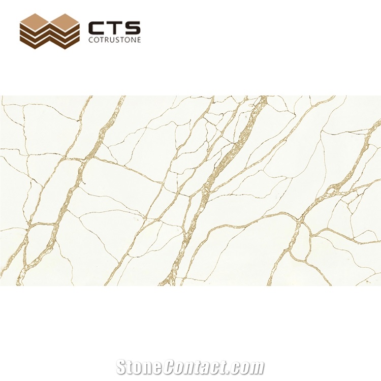 Calacatta Golden Quartz Marble Look Free Sample
