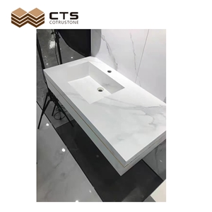 Marble Look Bathroom Sink Pure Color High Pressure Wholesale