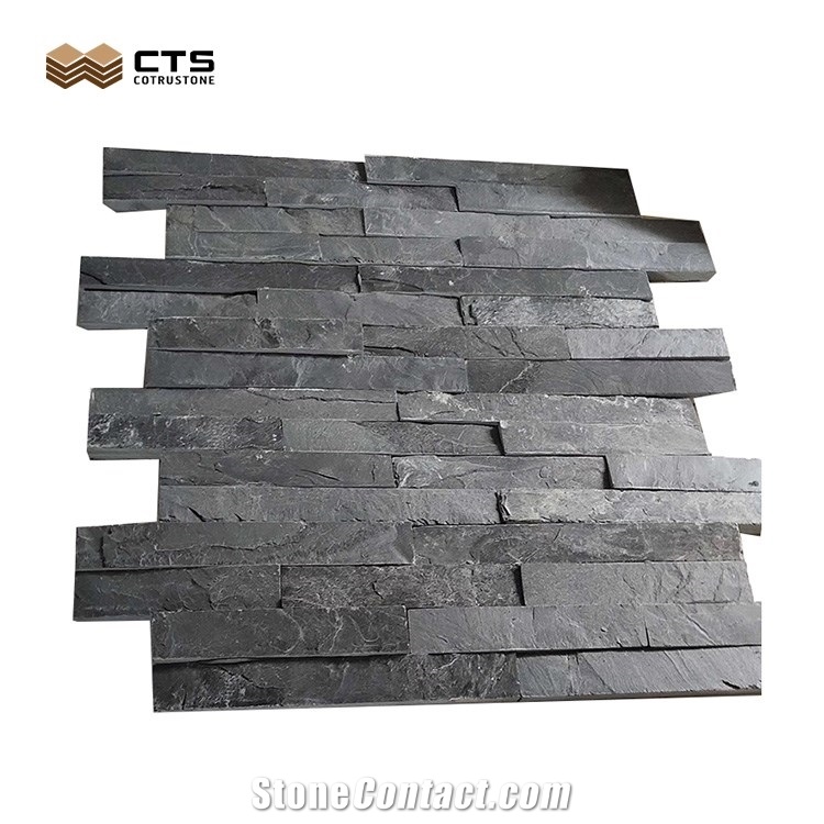 Black Slate Veneer Wall Cladding Panels