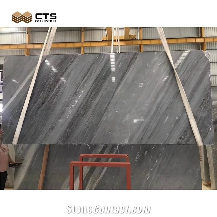 China Blue Gray Sand Marble Slabs For Interior Design