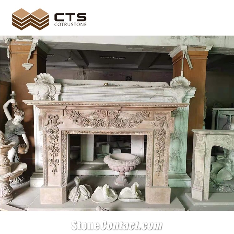 Custom Sculptured Fireplace Stock Promotion Cheap Selected