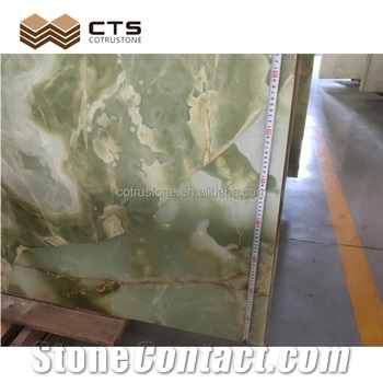 Exquisite Transmitting Jade Green Onyx TV Backdrop Wall