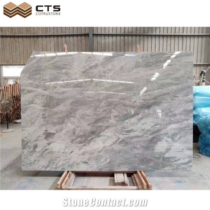 Himalaya Grey Marble Natural Stone Slab Tile Floor Wall