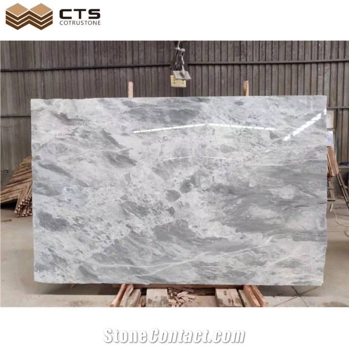 Himalaya Grey Marble Natural Stone Slab Tile Floor Wall