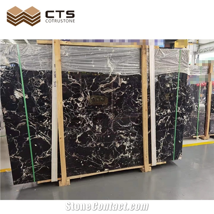 Luxury Decoration Low Price Black Flower Natural Marble