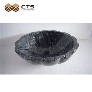 Modern Style Ancient Wood Marble Bathroom Basin