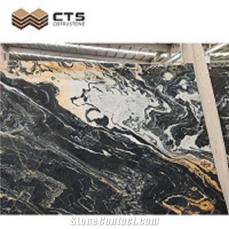 Picasso Gold Marble New Design High Quality Slabs Design