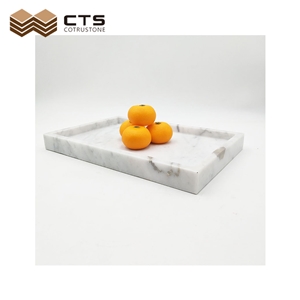 Rectangle White Marble Tray Kitchen Accessories