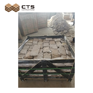 White Sandstone Mushroomed Stone Outdoor Wall Cladding