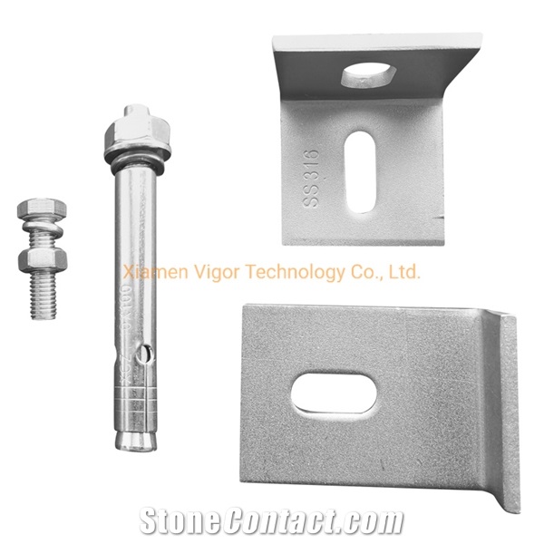 SS Stone Bracket Wall Cladding Fixing System Marble Anchor