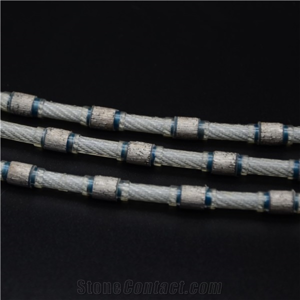 Plastic Coated Diamond Wire/Rope Saw For Marble Profiling