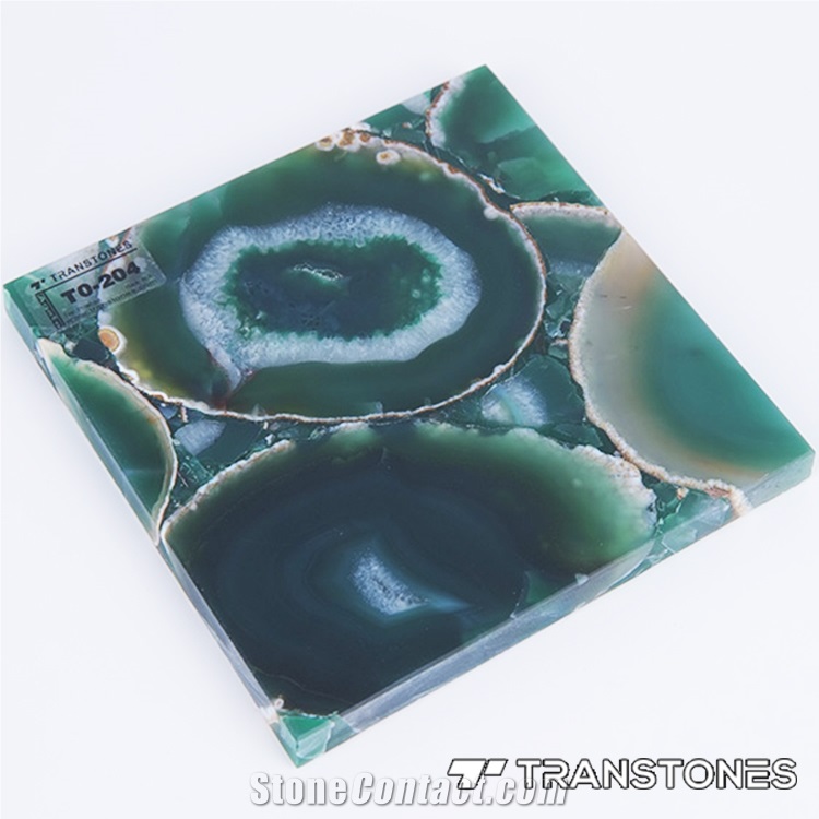 Backlit Natural Semi-Precious Stone Agate Coaster Big Slabs