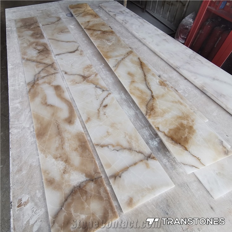 Customized Size Honed Alabaster Club Wall Sheet
