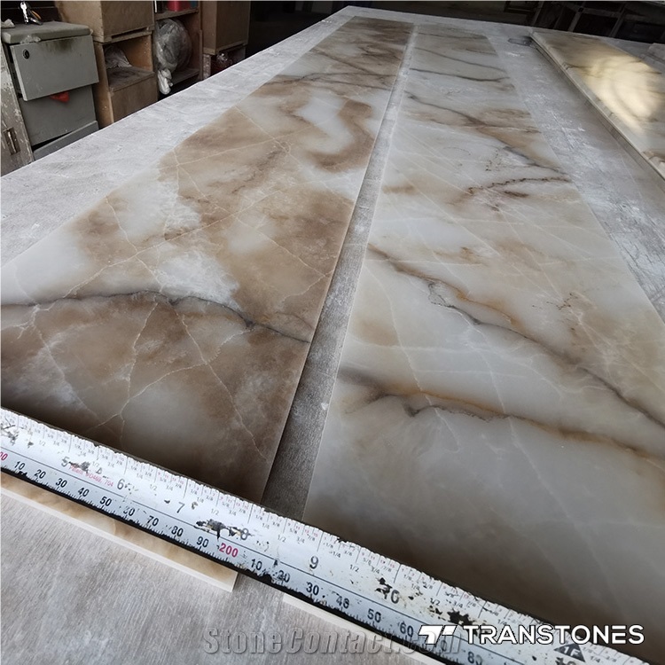 Customized Size Honed Alabaster Club Wall Sheet