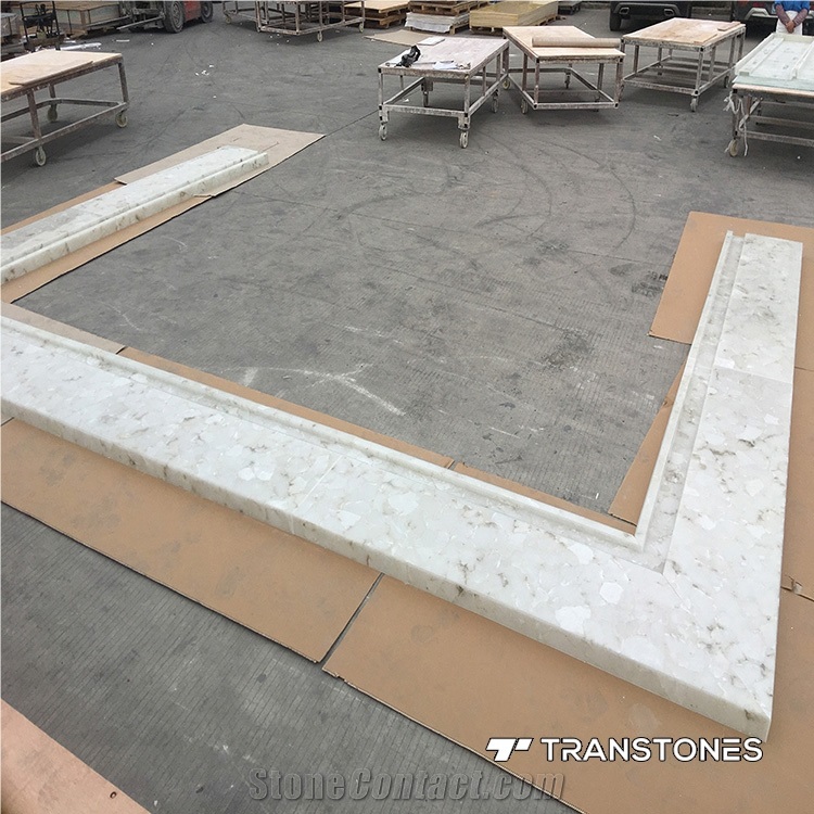 Faux Alabaster Onyx Stone Table Tops With Good Quality