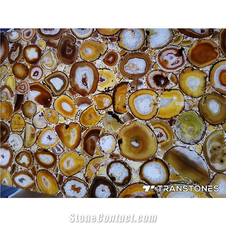 Translucent Onyx Agate Marble Slab For Luxury Home Decor