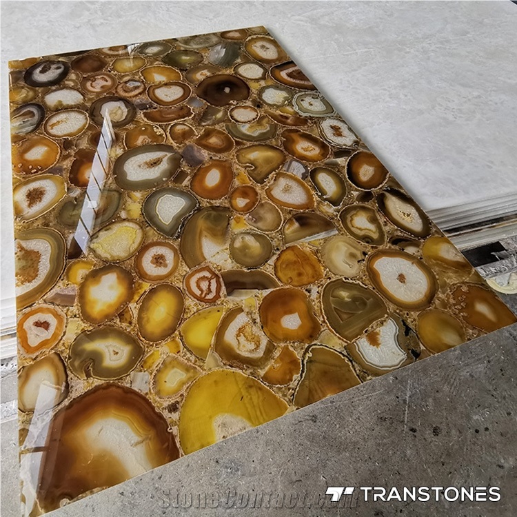 Translucent Onyx Agate Marble Slab For Luxury Home Decor