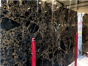 Spider Black Marble Slabs