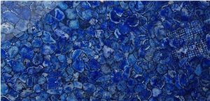 Blue Agate Semiprecious Stone
