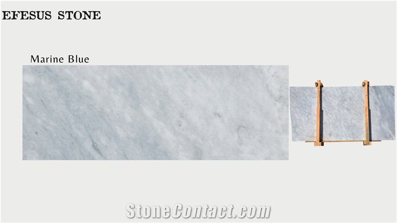 Afyon White Marble Marine Blu 20Mm