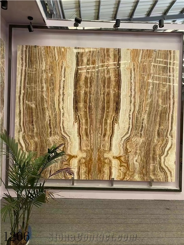 Amber Gold Onyx Wall Tile Slab In China Stone Market
