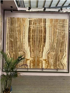 Amber Gold Onyx Wall Tile Slab In China Stone Market