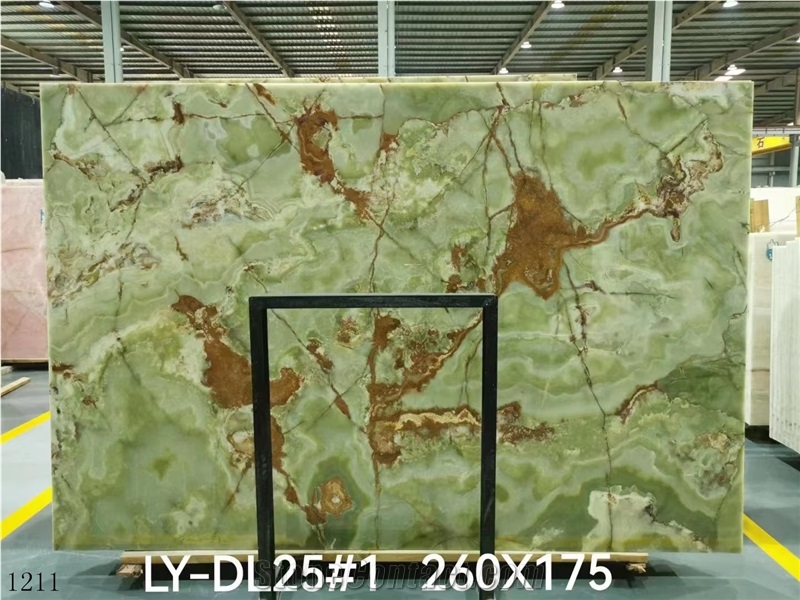 Ancient Green Onyx Balochistan Onice Verde Scuro Slab Tile