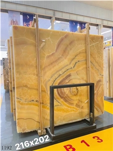 Mexico Jalisco Orange Onyx Onice Slab In China Stone Market
