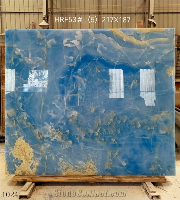 Pakistan Blue Onyx Aqua Gold Slab In China Stone Market