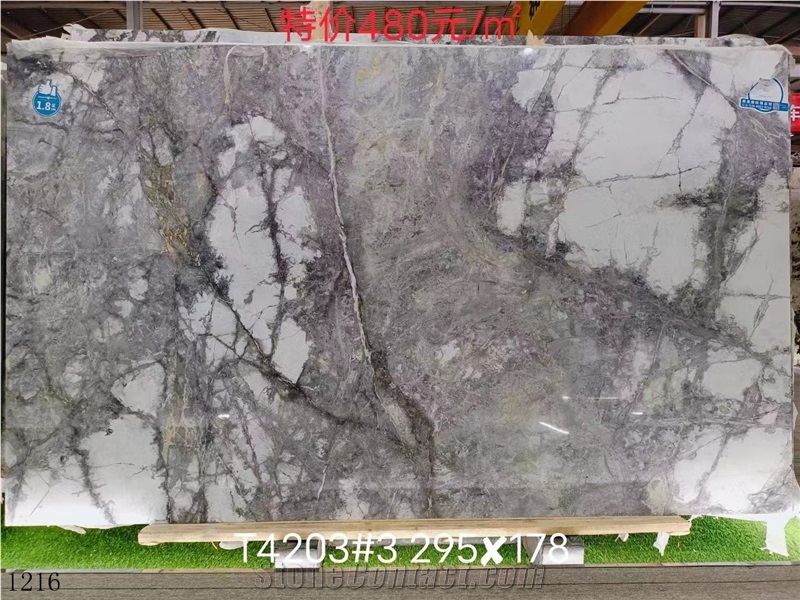 Winter River Snow Marble Cold Slab In China Stone Market