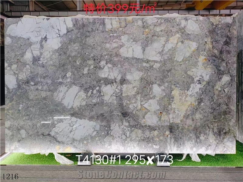 Winter River Snow Marble Cold Slab In China Stone Market
